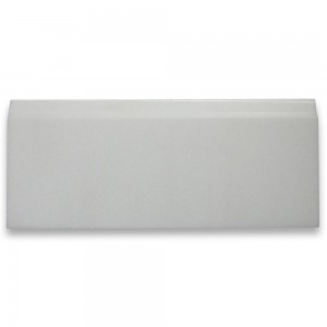 Thassos White Marble Baseboard Trim Molding 5x12 Honed